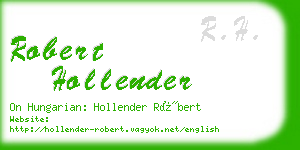 robert hollender business card